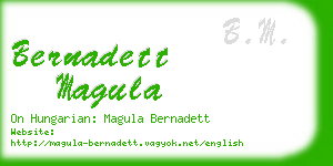 bernadett magula business card